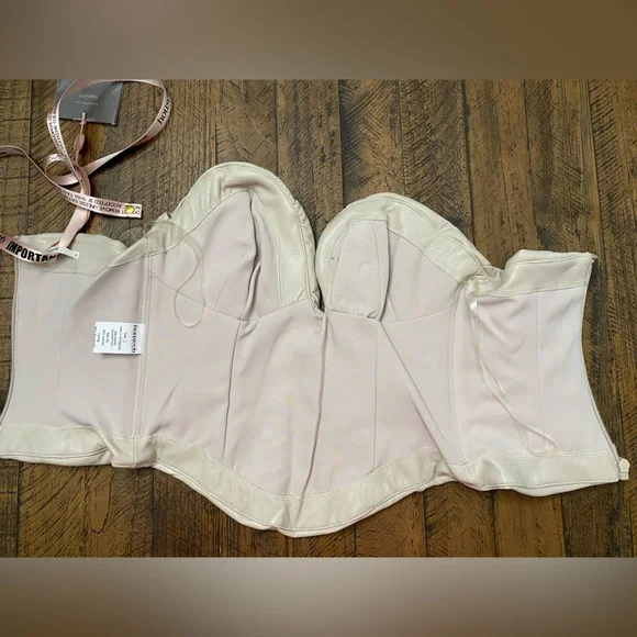 House Of CB Cream Strapless Bustier Top Saffira NWT Sweetheart Corset - Picture 5 of 7